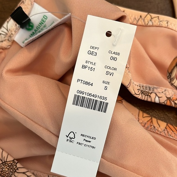 J Crew Hipster Curved Waist Cheeky String Bikini Bottom in Zinnia Floral Size S - Picture 7 of 11